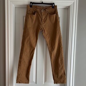 Levi’s men’s 502 camel colored slim fit, straight-leg. Gently worn.